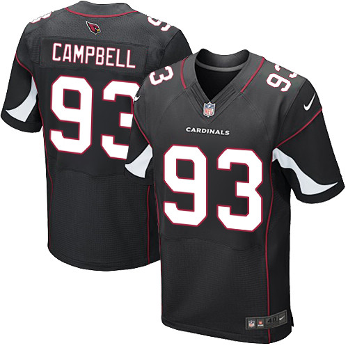 Men's Elite Calais Campbell Nike Jersey Black Alternate - #93 NFL Arizona Cardinals